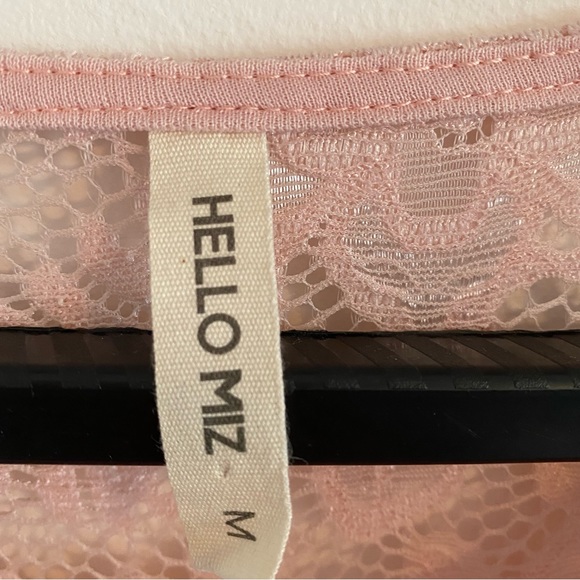 HELLO MIZ Lace Draped Empire Waist Maternity Top, Size Medium - Picture 9 of 14